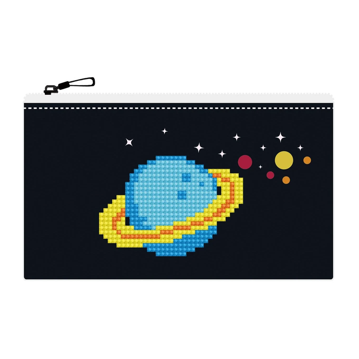 Diamond Dotz DOTZIES Zipper Pouch Black SPACE Diamond Painting - 7.5" x 4.3"