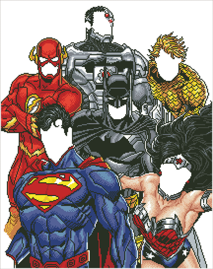 Diamond Dotz Six Stacked Superheroes - 24 x 30.3 in