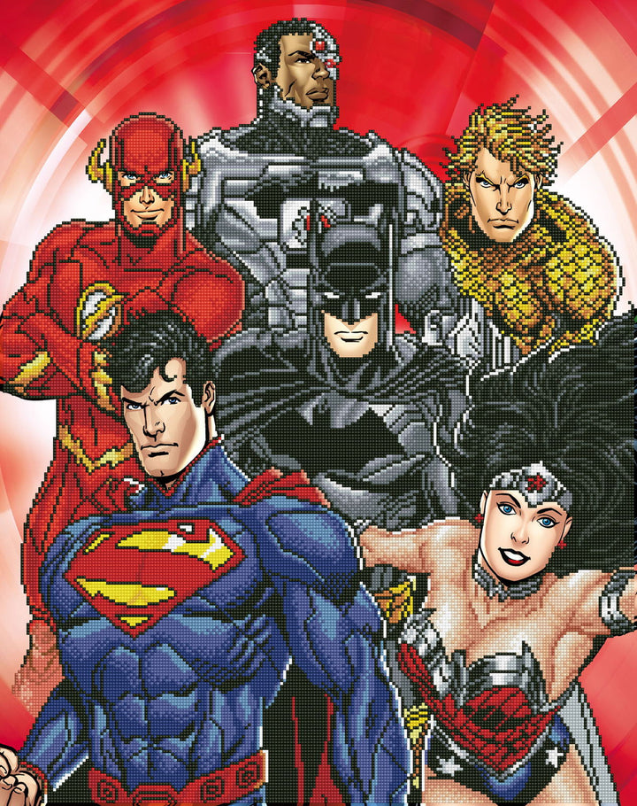 Diamond Dotz Six Stacked Superheroes - 24 x 30.3 in