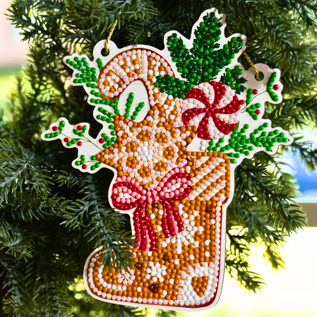Gingerbread Stocking Wall Hanging Diamond Painting Kit | Diamond