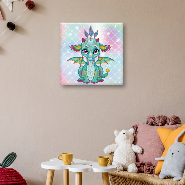 Diamond Dotz Ariel the Baby Dragon - 8.66 x 8.66 in