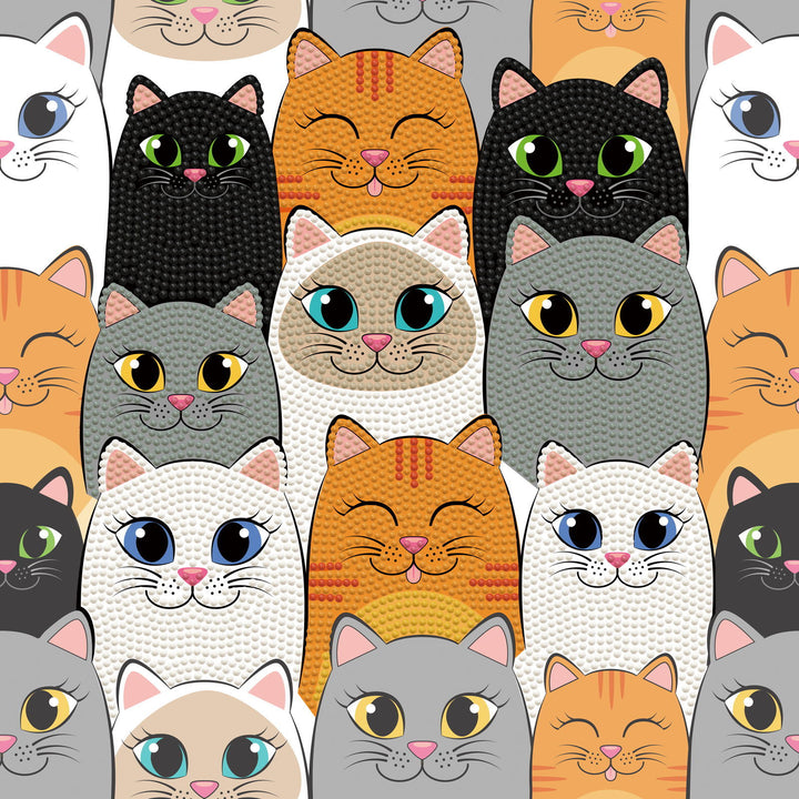 Diamond Dotz Cat Clan - 11.02 x 11.02 in