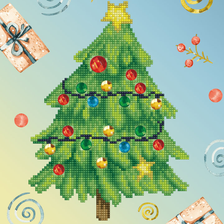 Diamond Dotz Merry Christmas Tree - 11 x 11 in