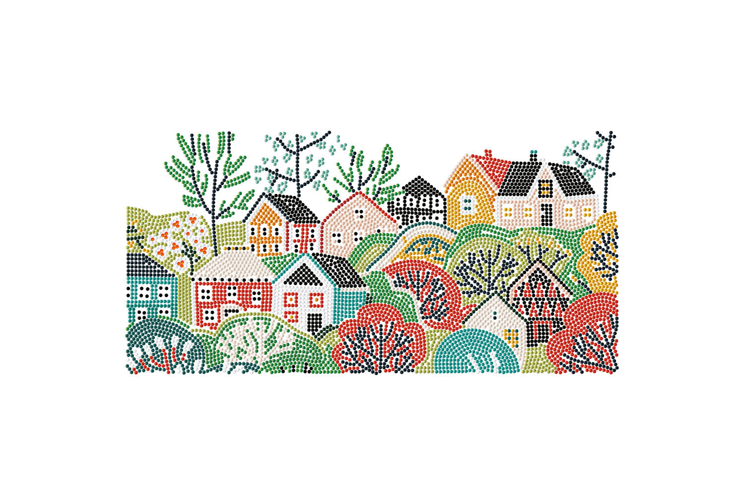 Village | Diamond Painting Kit Landscape| Diamond Dotz – DIAMOND DOTZ