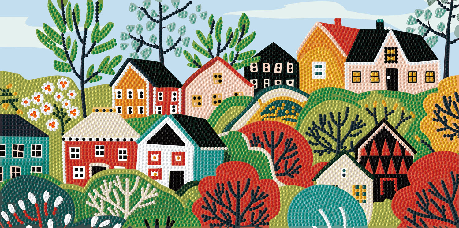 Village | Diamond Painting Kit Landscape| Diamond Dotz – DIAMOND DOTZ