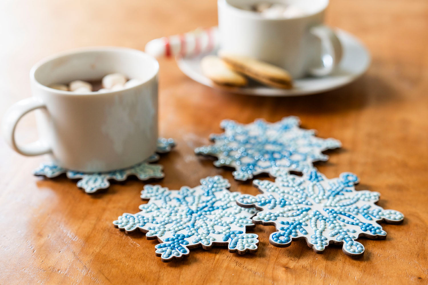 Snowflakes Coasters Diamond Painting Kit | Diamond Dotz® – DIAMOND