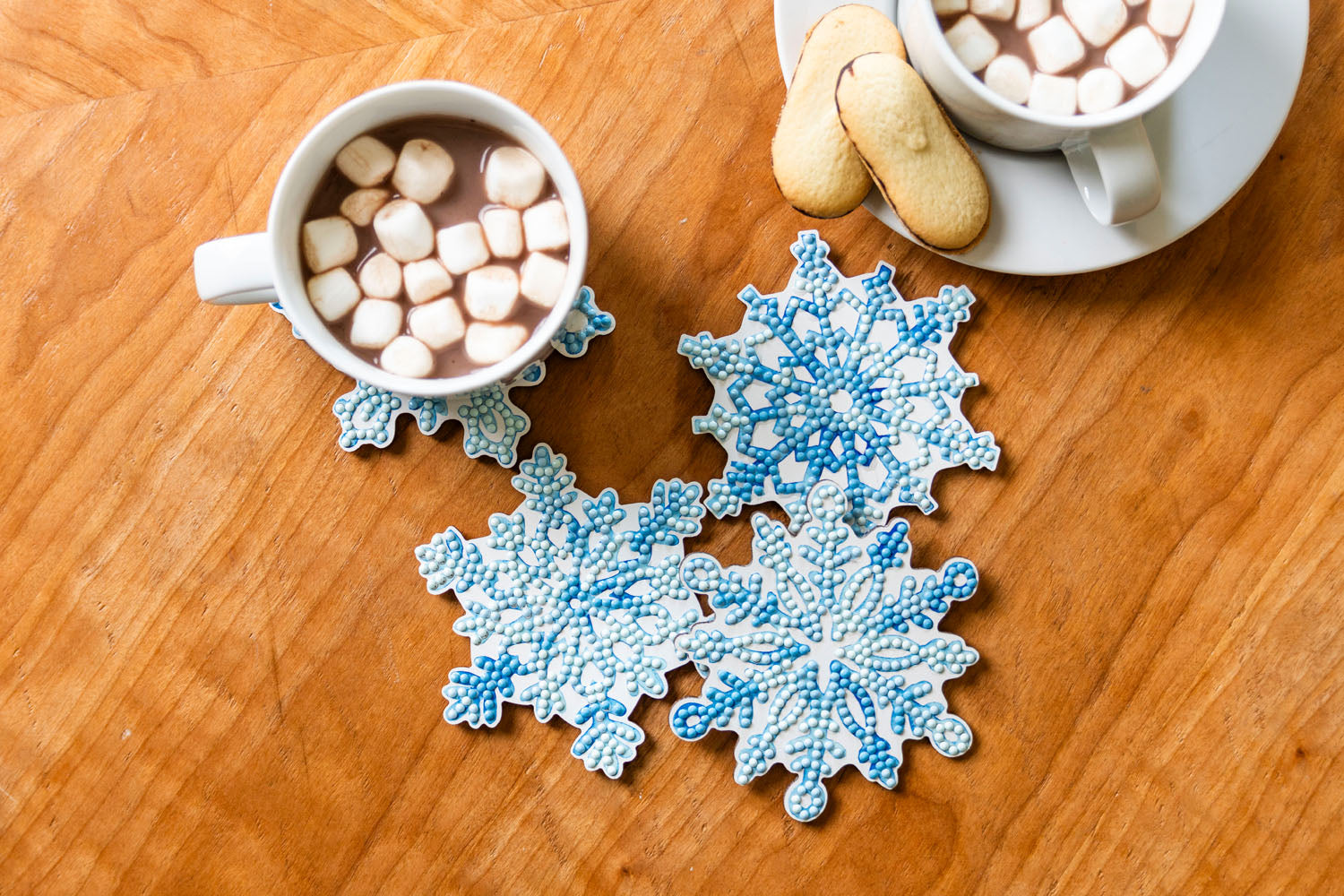 Snowflakes Coasters Diamond Painting Kit | Diamond Dotz® – DIAMOND