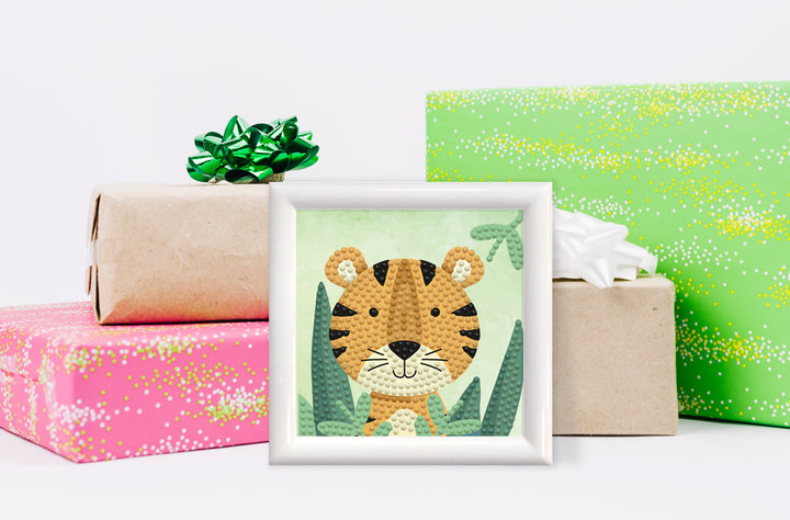 Diamond Dotz Woodland Tiger - Framed Kit - 4 x 4 in