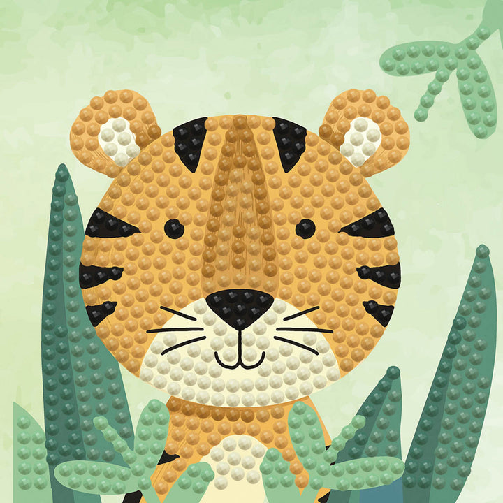 Diamond Dotz Woodland Tiger - Framed Kit - 4 x 4 in