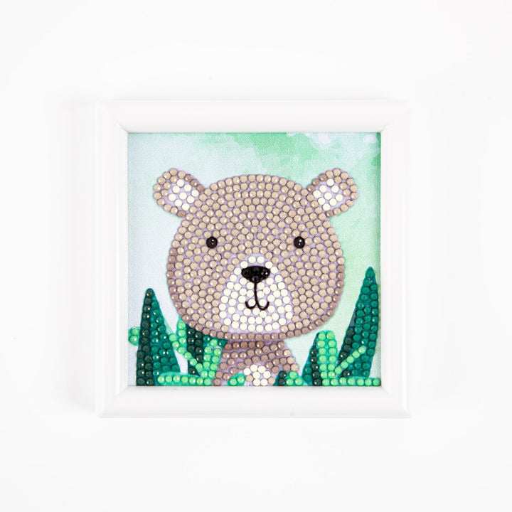 Diamond Dotz Woodland Bear - Framed Kit - 4 x 4 in