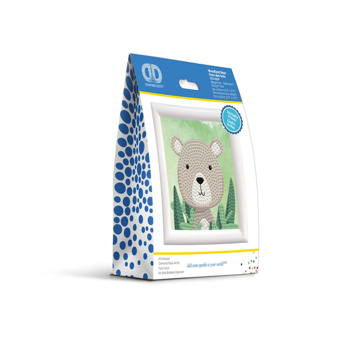 Diamond Dotz Woodland Bear - Framed Kit - 4 x 4 in