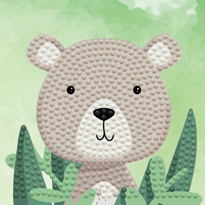 Diamond Dotz Woodland Bear - Framed Kit - 4 x 4 in