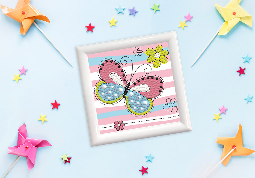 Diamond Dotz Springtime Butterfly - Framed Kit - 4 x 4 in