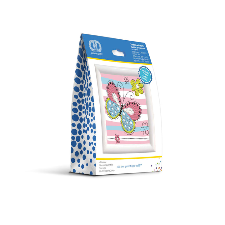 Diamond Dotz Springtime Butterfly - Framed Kit - 4 x 4 in