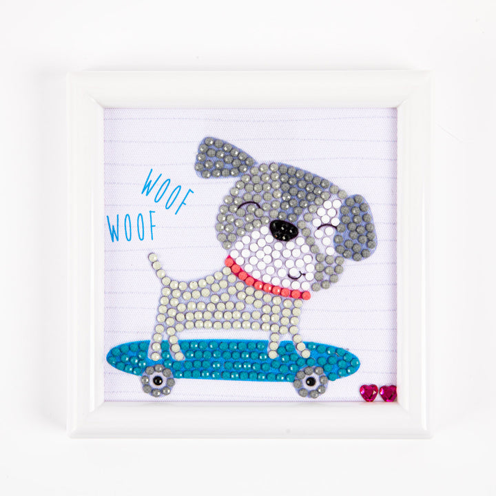 Diamond Dotz Skate & Woof - Framed Kit - 4 x 4 in