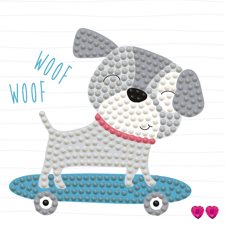 Diamond Dotz Skate & Woof - Framed Kit - 4 x 4 in