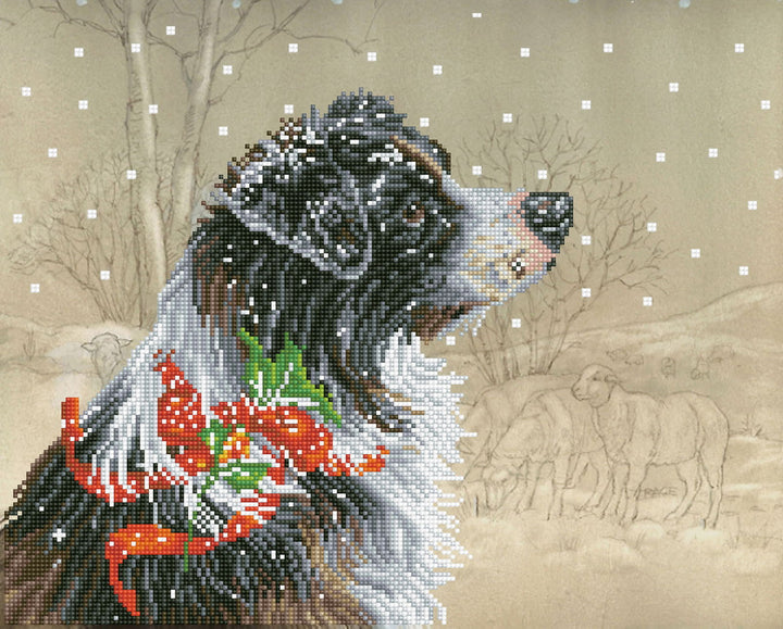 Diamond Dotz Christmas Collie - 16 x 19 in