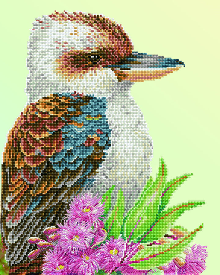 Diamond Dotz Kookaburra & Gum Blossom - 16.14 x 20.08 in