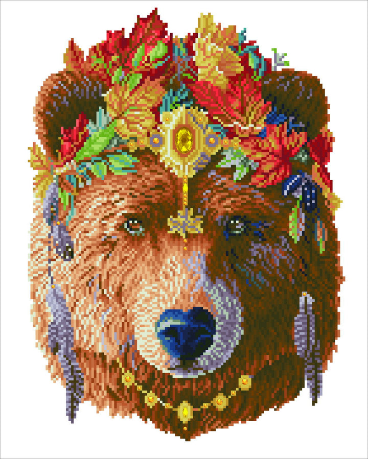 Diamond Dotz Bohemian Bear - 16.1" x 20.1"