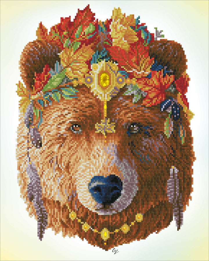 Diamond Dotz Bohemian Bear - 16.14 x 20.08 in