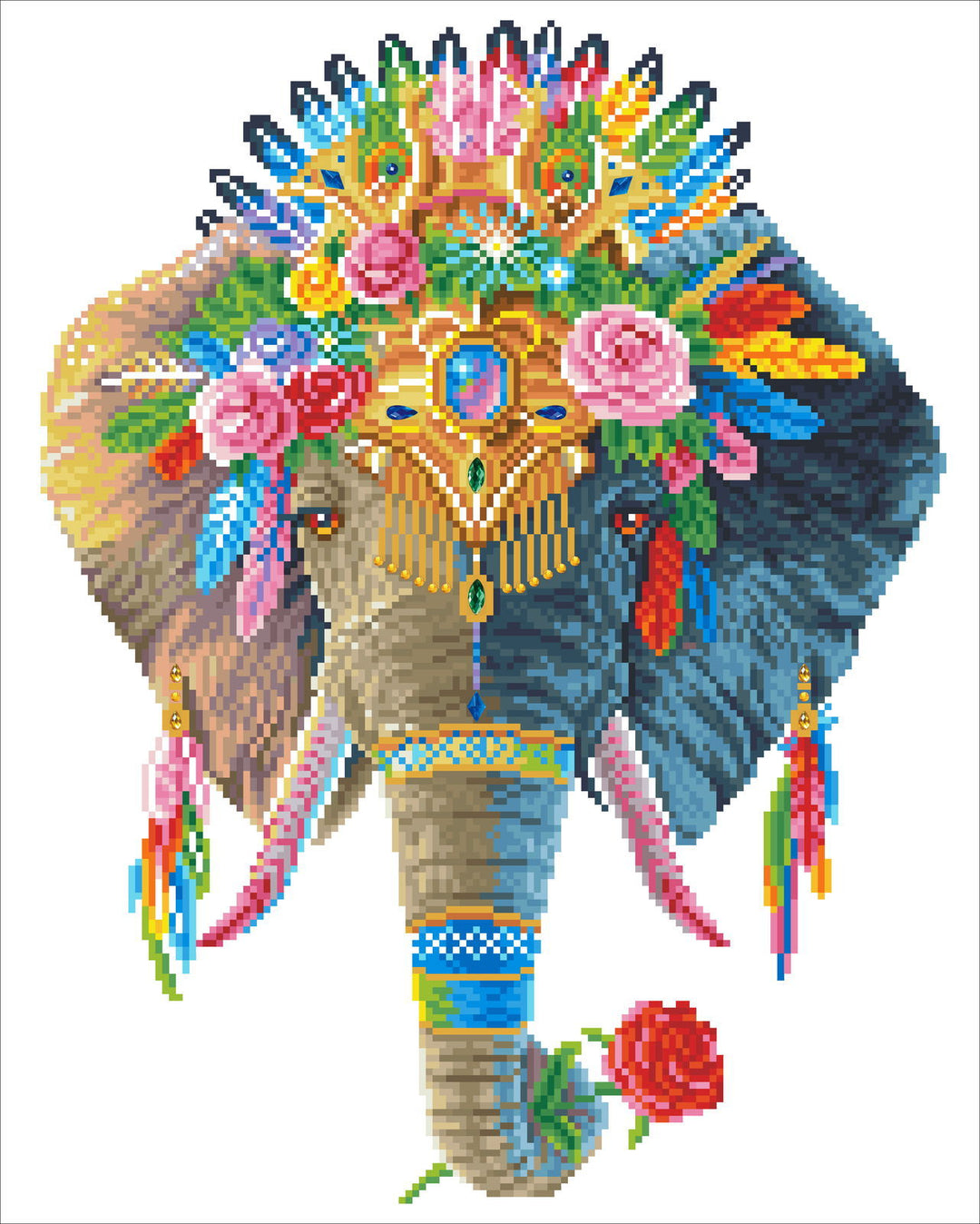 Diamond Dotz Bohemian Elephant - 16.1" x 20.1"