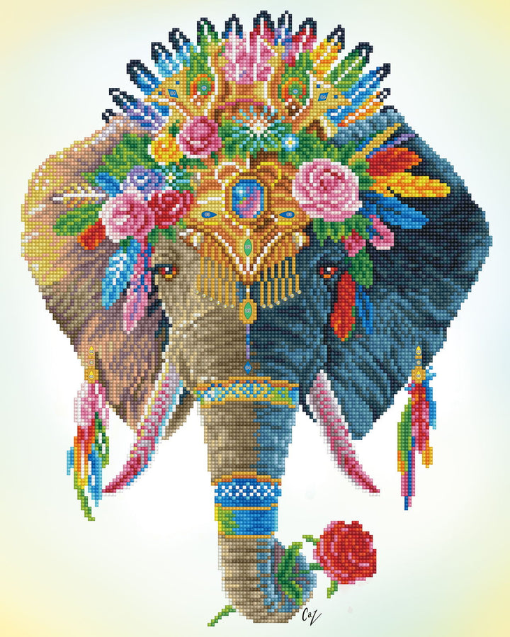 Diamond Dotz Bohemian Elephant - 16.14 x 20.08 in