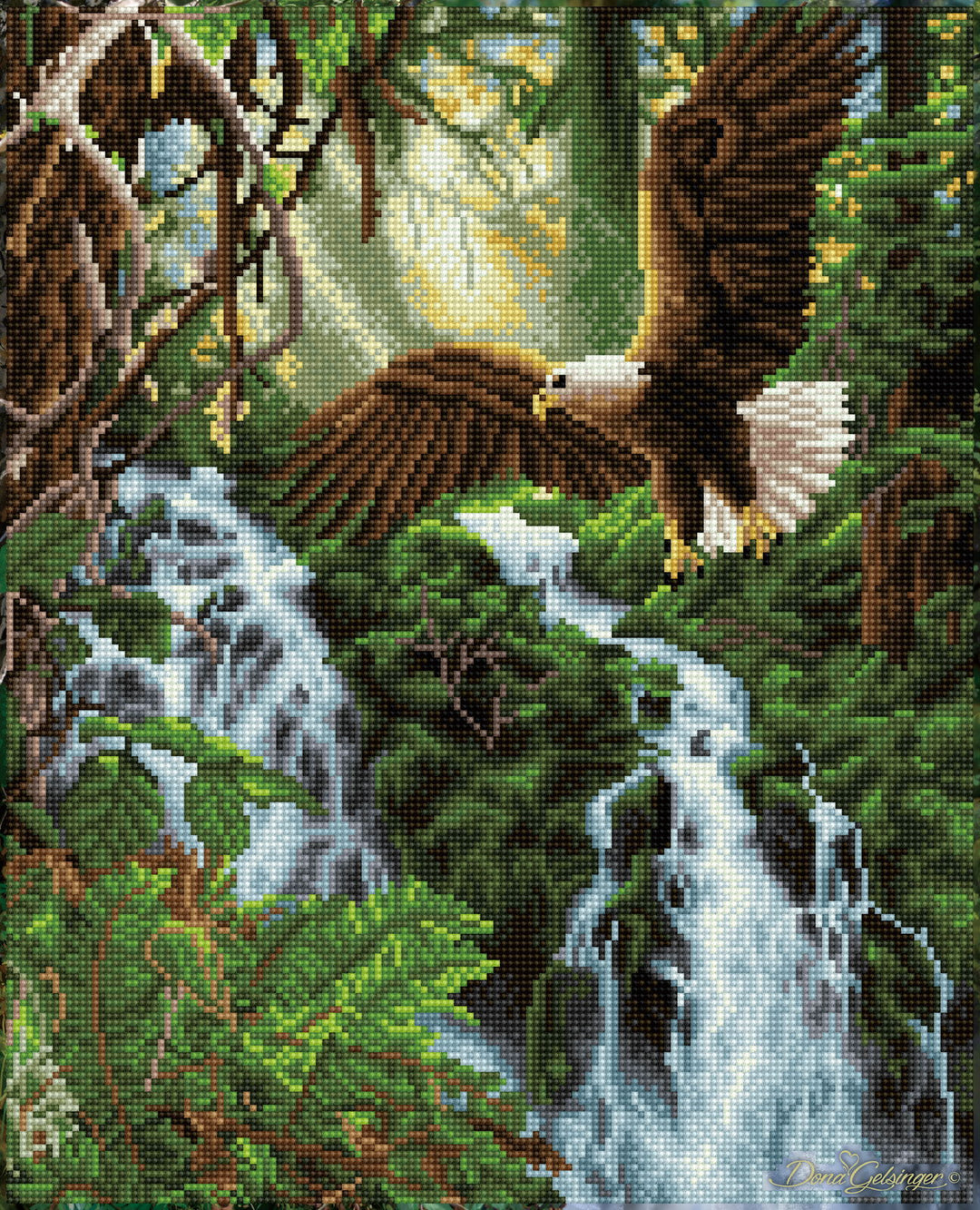 Diamond Dotz Eagles Flight - 20.08 x 16.14 in