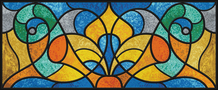 Diamond Dotz Stained Glass Study - 9.5 x 22.8 in