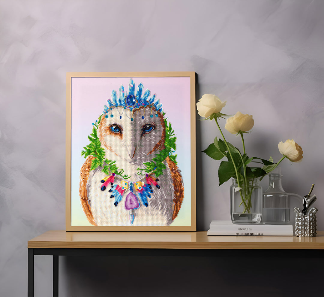 Diamond Dotz Bohemian Owl - 20.1 x 16.1 in
