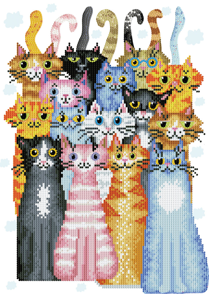 Diamond Dotz Cats Meow - 17.5 x 12.5 in