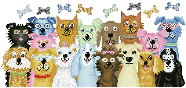 Diamond Dotz Dogs Dinner - 12.5 x 26.1 in