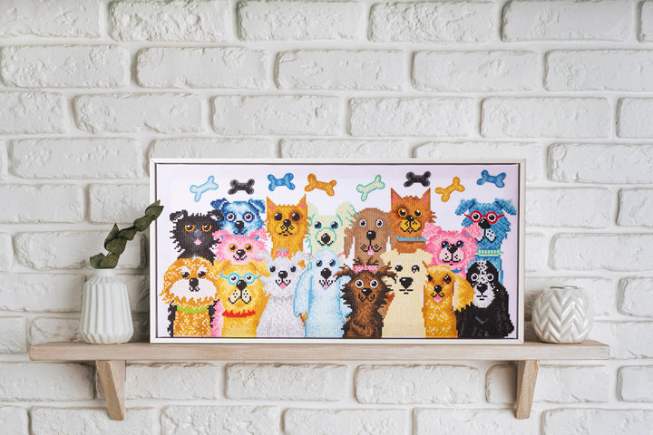 Diamond Dotz Dogs Dinner - 12.5 x 26.1 in