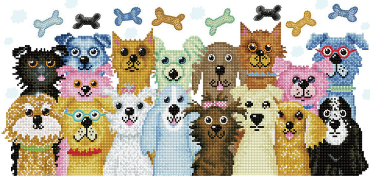 Diamond Dotz Dogs Dinner - 12.5 x 26.1 in