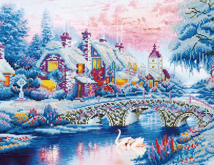 Diamond Dotz Winter Village - 31 x 19.7 in