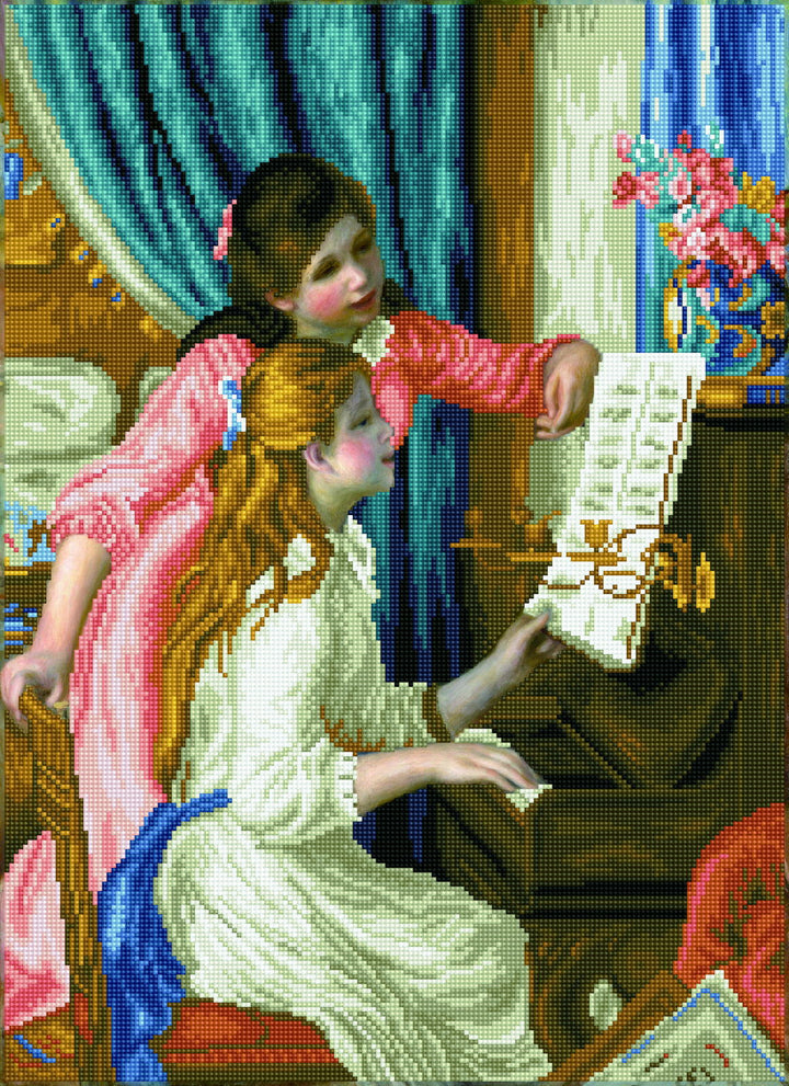 Diamond Dotz Girl’s at the Piano (Renoir) - 26 x 18.9 in