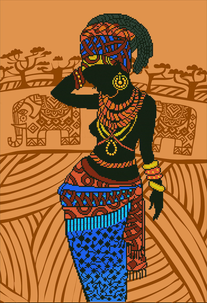 Diamond Dotz African Princess - 30 x 20.5 in
