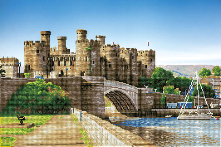 Diamond Dotz Conwy Castle Wales - 19.69 x 29.53 in