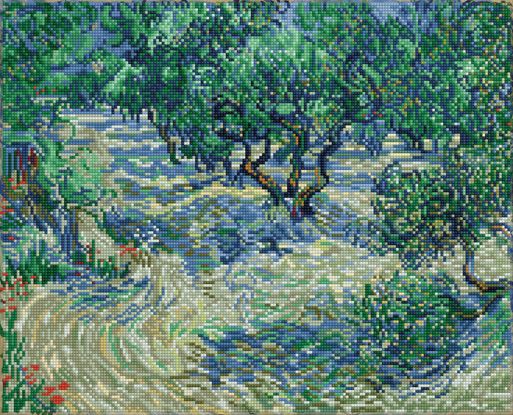 Diamond Dotz Olive Orchard (Van Gogh) - 16.5 x 20.5 in