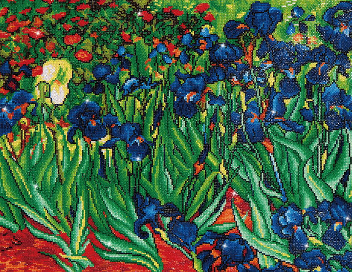 Diamond Dotz Irises (Van Gogh) - 22 x 28 in
