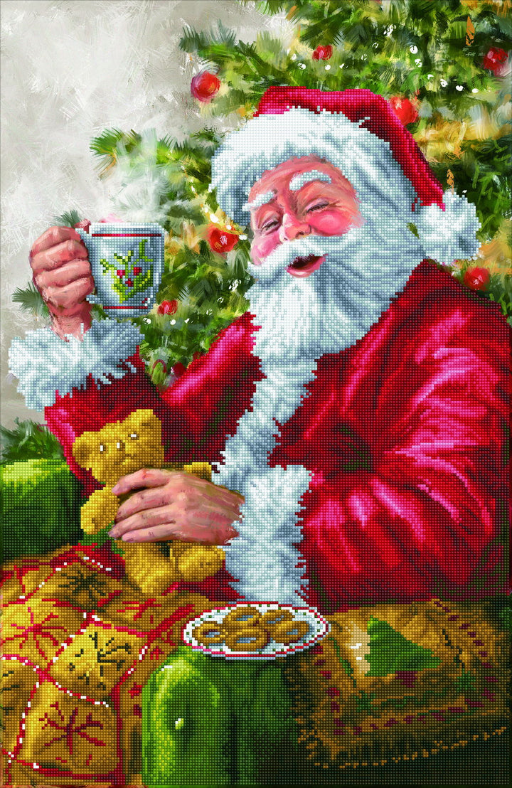 Diamond Dotz Santa's Cuppa - 31.5 x 20.5 in