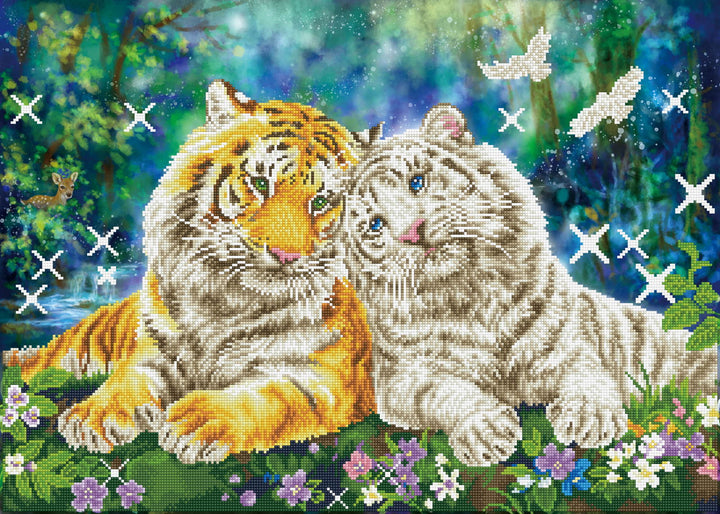 Diamond Dotz Tiger Smooch - 21.7 x 30.3 in