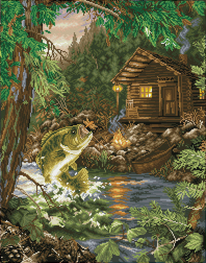 Diamond Dotz Gone Fishing - 28 x 22.01 in