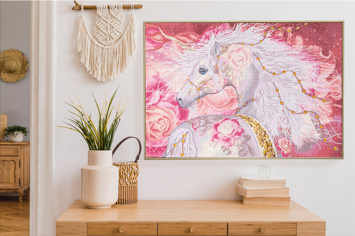 Diamond Dotz Licorne Floral - 26 x 38 in