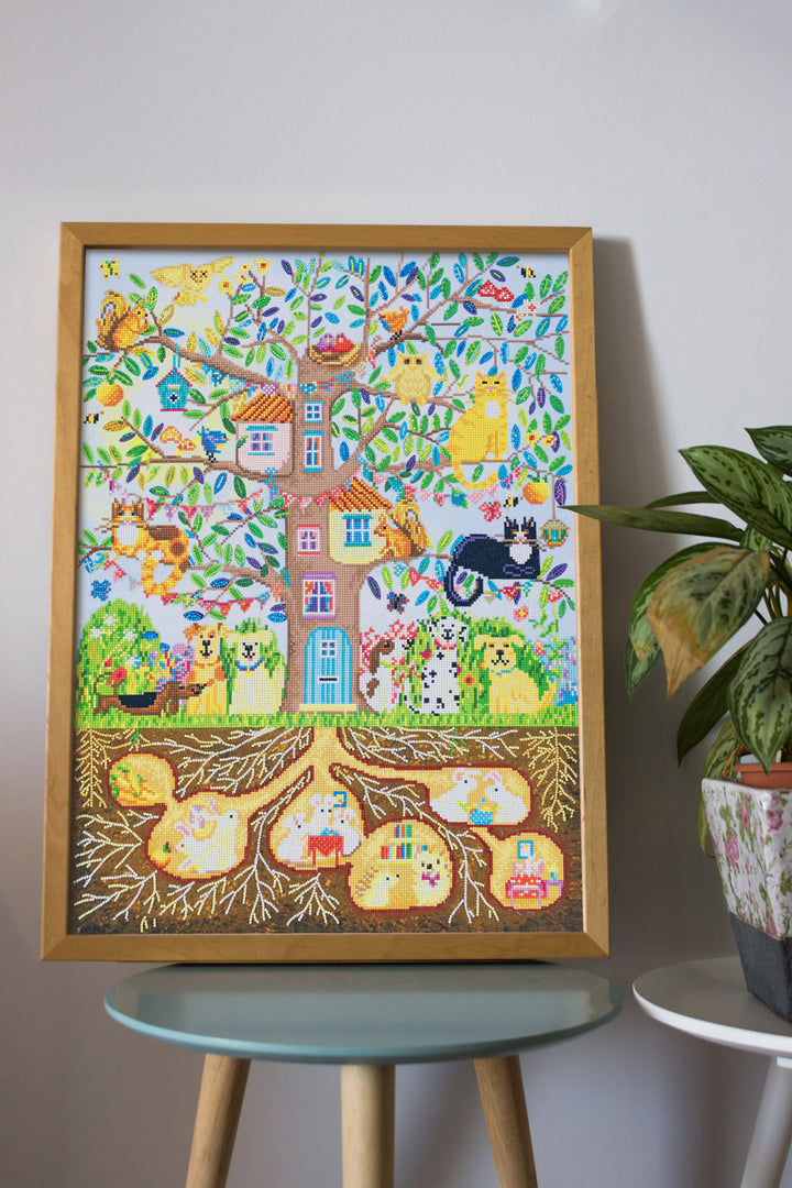 Diamond Dotz Tree House Family - 30 x 22.2 in