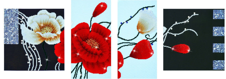 Diamond Dotz Art Deco Poppies - 55.9 x 19.7 in