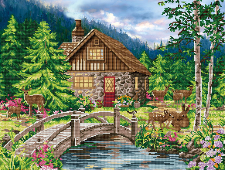 Diamond Dotz Old Stone Cottage - 24.41 x 32.28 in