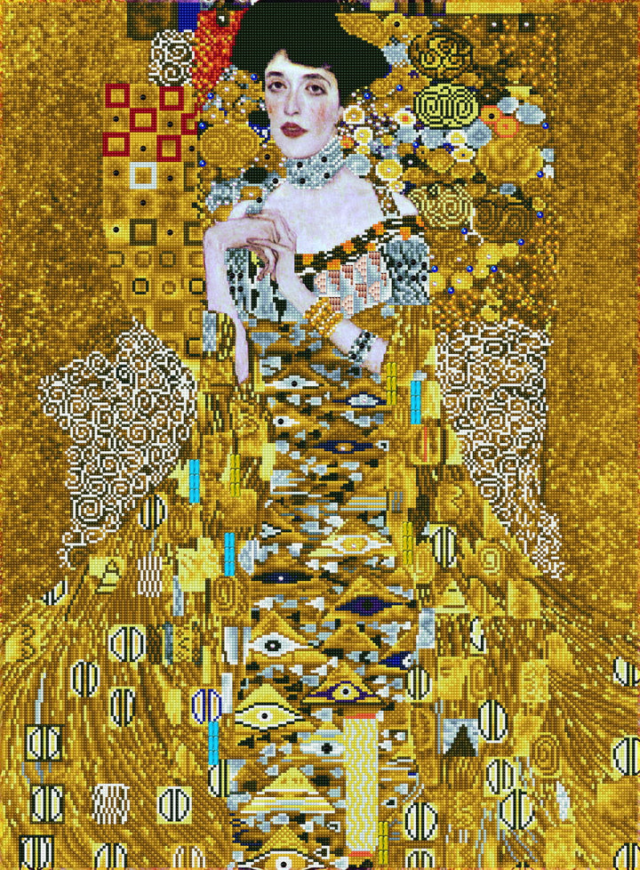 Diamond Dotz Woman In Gold - 26.4 x 35.8 in
