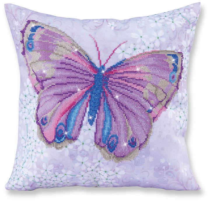 Diamond Dotz Papillon Mauve Pillow - 17.7 x 17.7 in