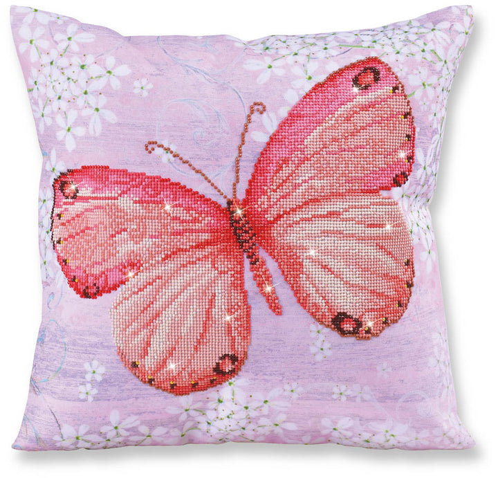 Diamond Dotz Papillon Abricot Pillow - 17.7 x 17.7 in