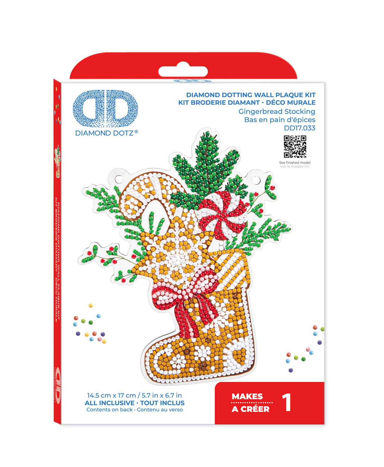 Gingerbread Stocking Wall Hanging Diamond Painting Kit | Diamond